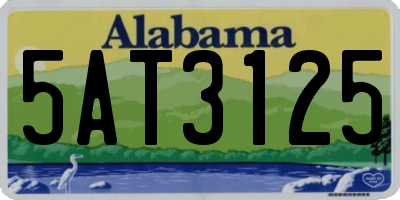 AL license plate 5AT3125