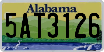 AL license plate 5AT3126