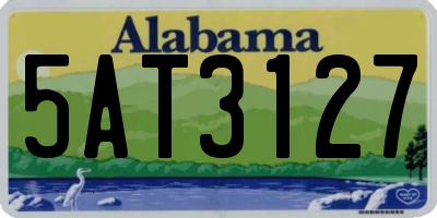AL license plate 5AT3127