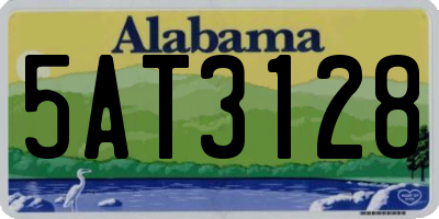 AL license plate 5AT3128