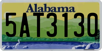 AL license plate 5AT3130