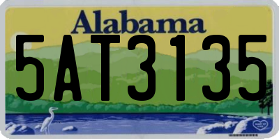 AL license plate 5AT3135
