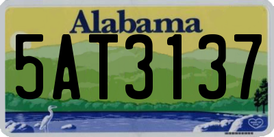 AL license plate 5AT3137