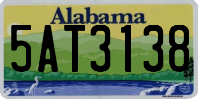 AL license plate 5AT3138
