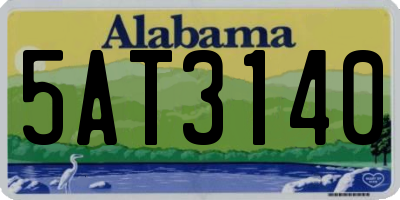 AL license plate 5AT3140