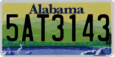 AL license plate 5AT3143