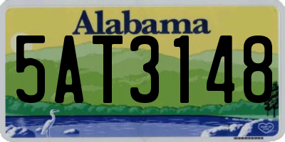 AL license plate 5AT3148
