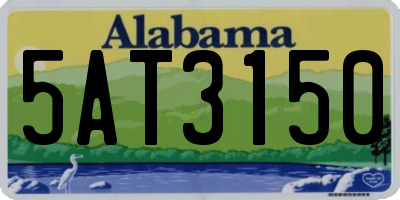 AL license plate 5AT3150