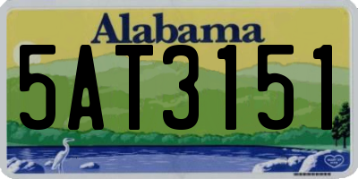 AL license plate 5AT3151
