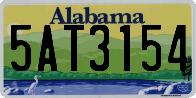 AL license plate 5AT3154