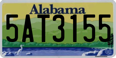AL license plate 5AT3155