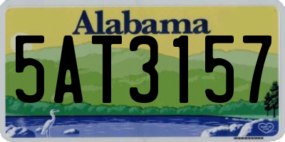 AL license plate 5AT3157