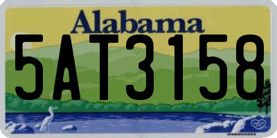 AL license plate 5AT3158