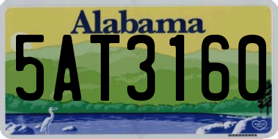 AL license plate 5AT3160
