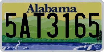 AL license plate 5AT3165