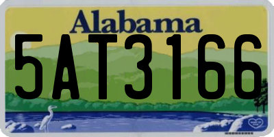 AL license plate 5AT3166