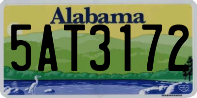 AL license plate 5AT3172