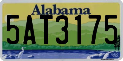 AL license plate 5AT3175