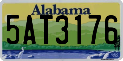 AL license plate 5AT3176