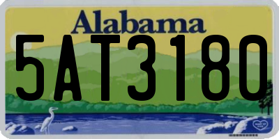 AL license plate 5AT3180