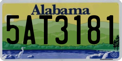 AL license plate 5AT3181