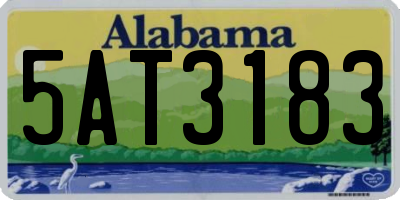 AL license plate 5AT3183