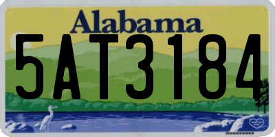 AL license plate 5AT3184