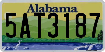AL license plate 5AT3187