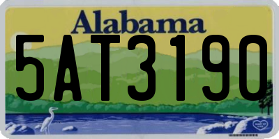 AL license plate 5AT3190
