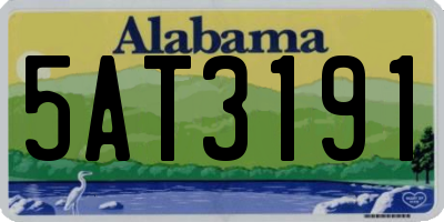 AL license plate 5AT3191