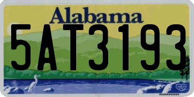 AL license plate 5AT3193