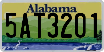 AL license plate 5AT3201
