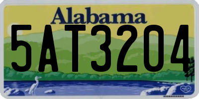 AL license plate 5AT3204