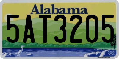 AL license plate 5AT3205