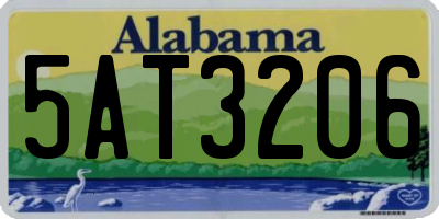 AL license plate 5AT3206
