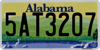 AL license plate 5AT3207