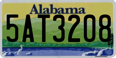 AL license plate 5AT3208