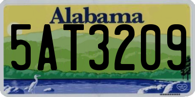 AL license plate 5AT3209
