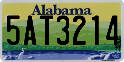 AL license plate 5AT3214
