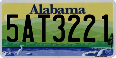AL license plate 5AT3221