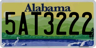 AL license plate 5AT3222
