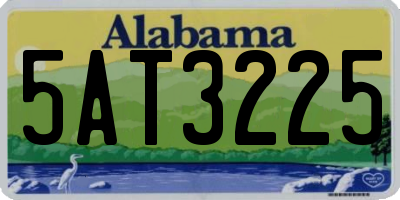 AL license plate 5AT3225