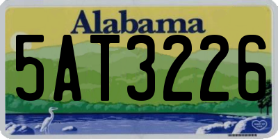 AL license plate 5AT3226
