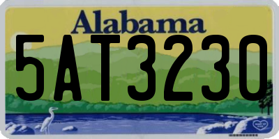AL license plate 5AT3230
