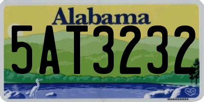AL license plate 5AT3232