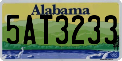 AL license plate 5AT3233