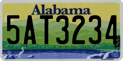 AL license plate 5AT3234