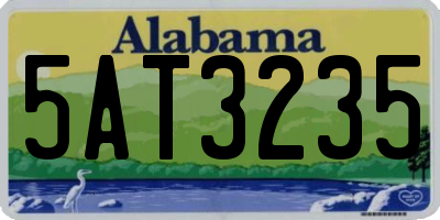 AL license plate 5AT3235