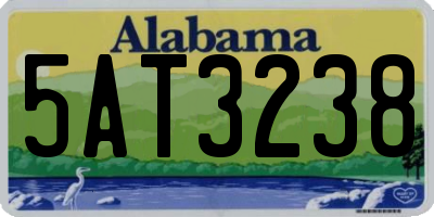 AL license plate 5AT3238