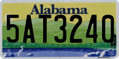 AL license plate 5AT3240